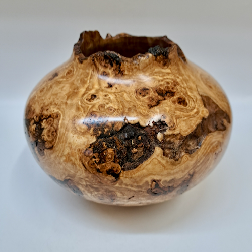 JW-256 Colorado Aspen Burl Hollow Woodturning $300 at Hunter Wolff Gallery